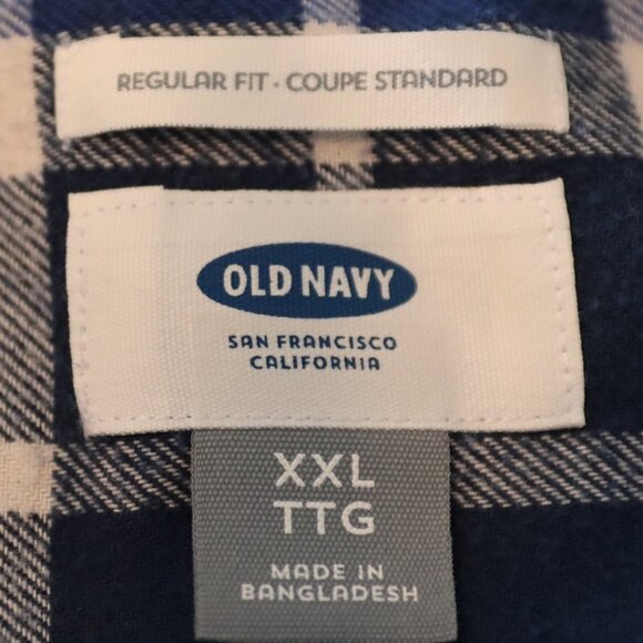 Old Navy Plaid Flannel button down Size XXL 100% Cotton Casual Out Doors Active - Picture 2 of 9